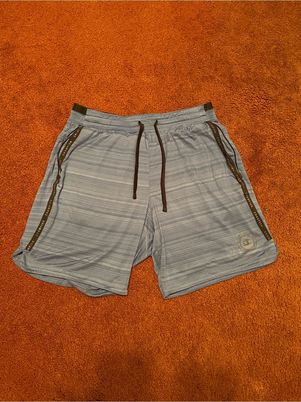 Champion Men's Heathered grey Athletic Shorts with Contrast Drawstring